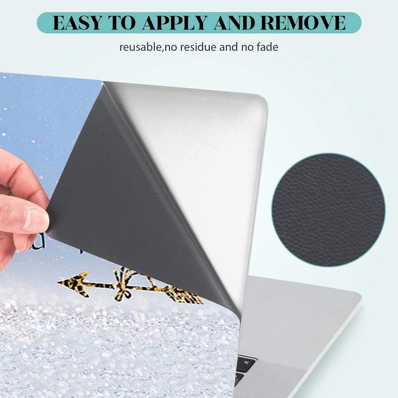 Lauspuck Laptop Skin Sticker Decal, 12" 13" 13.3" 14" 15" 15.4" 15.6 inch Personalized Universal Vinyl Notebook Skin Sticker Cover Art Protector Decal with Free 2 Wrist Pads, Stay Positive Blue - Image 3